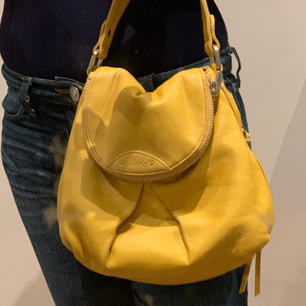 BOTKIER LEATHER HOBO BAG - YELLOW